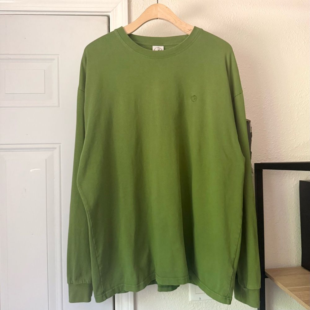 POLAR SKATE CO. green cotton crew neck long sleeve tee‎ t-shirt